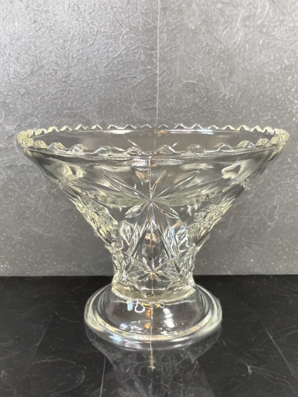 Anchor Hocking 1960s Footed Glass Bowl
